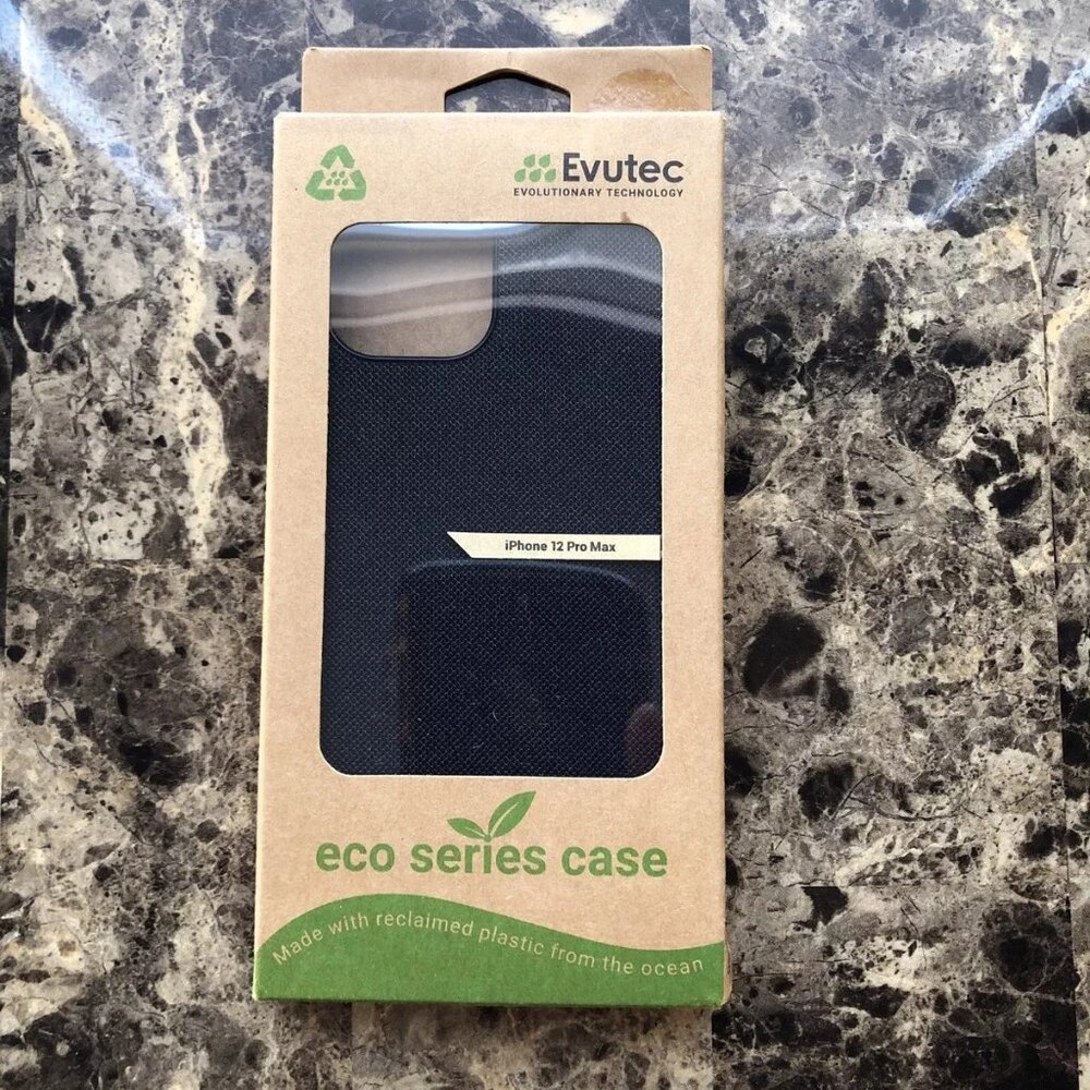 Evutec Eco Series Phone Case for iPhone 12 Pro Max Velvet Fabric Black NEW Open